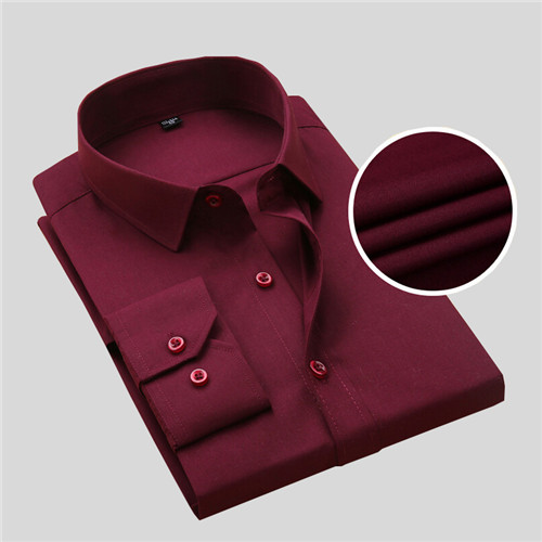 Wholesale-DA JAUNA Popular New Brand Fashion Business Men Shirt New Male Cotton High Quality Solid Long Sleeves Shirts S-4XL MC0175