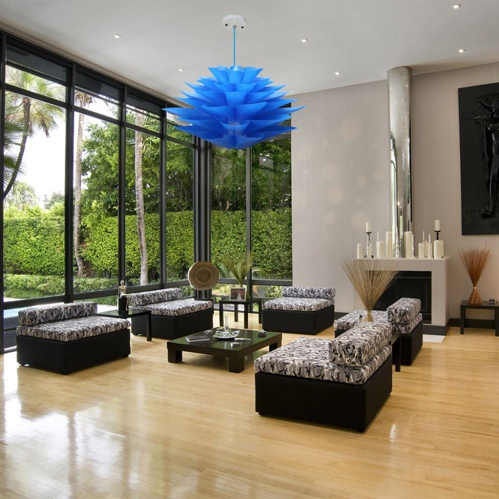 DIY Lampshade IQ PP Pendant Lamp Lotus Chandelier Suspension Ceiling Pendant For Christmas Living Bedroom With E27 Bulb Base