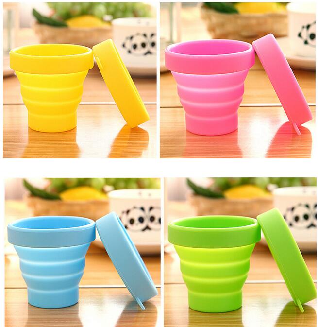 Portable folded outdoor wine Telescopic Collapsible cup adjusted silicone water bottle novely flask kids gift mugs Z260202