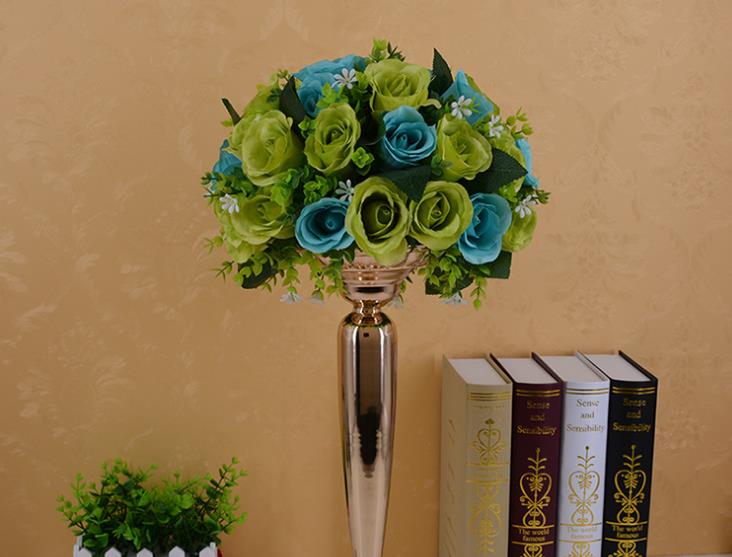 The wedding prop path table vase gold plating carrot column European style flower ware stage master WQ15