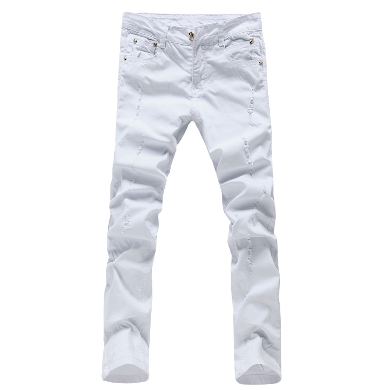 Wholesale- 2017 Men's fashion leisure straight white jeans Men's pants high quality 100% cotton male slim jeans casual pants trousers men
Wholesale- 2017 Men's fashion leisure straight white jeans Men's pants high quality 100% cotton male slim jeans casual pants trousers men