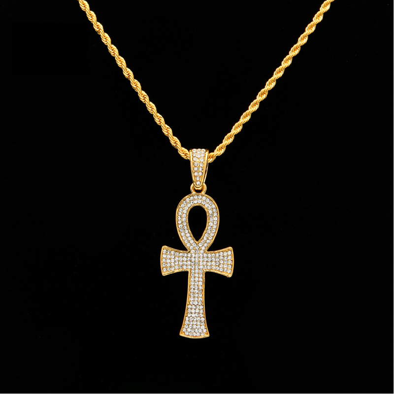 Hiphop Egyptian Ankh Key necklaces Gold&Silver Bling Rhinestone Crystal Crucifix Cross Pendant Necklace For mens Hip Hop Party Jewelry
Hiphop Egyptian Ankh Key necklaces Gold&Silver Bling Rhinestone Crystal Crucifix Cross Pendant Necklace For mens Hip Hop Party Jewelry