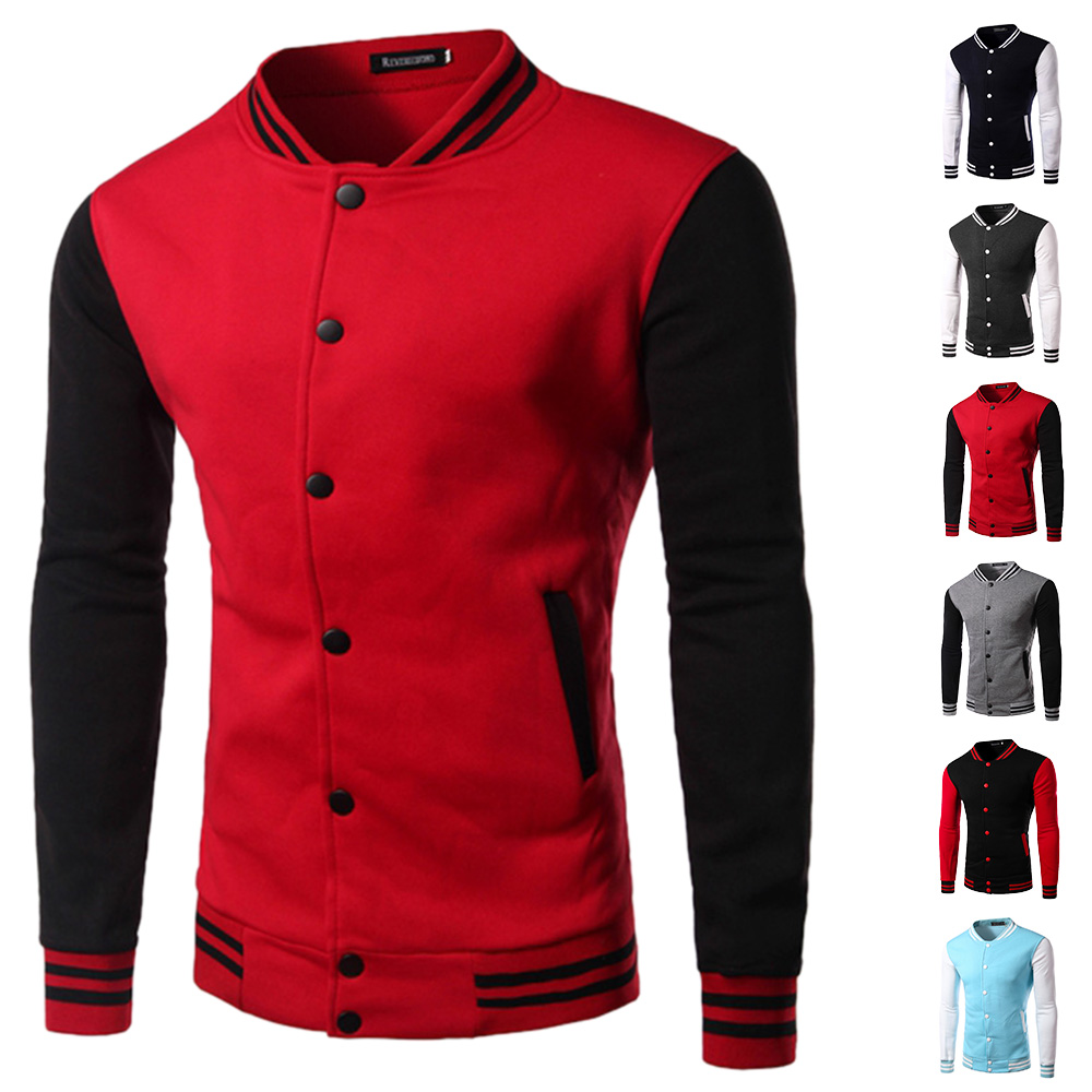 Wholesale-Men/Women Hoody Sweatshirt Spring Casual Slim Fit Hoodies Mens Tracksuit Colorful Baseball Sweatsuit Outwear Pullovers 14QT25