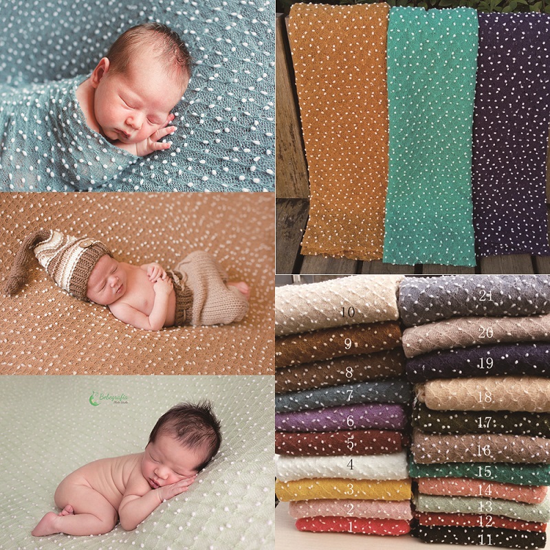 70*50cm Wraps Knit Bobble WNewborn Baby Photography Backdrops Background Newborn Fotografia Blanket Props