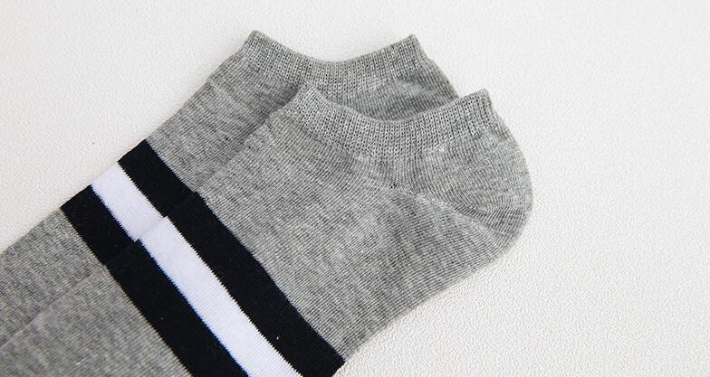 Newest arrival Spring and summer striped men's socks ultra-thin breathable low to help cotton stealth men sock NW022