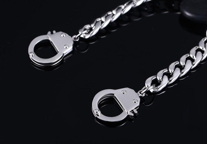 Men Handcuffs Bracelet Stainless Steel Link Chain Bracelets Men Jewelry Secret Shades Mens Handcuff Bracelet 20.5cm BR-277