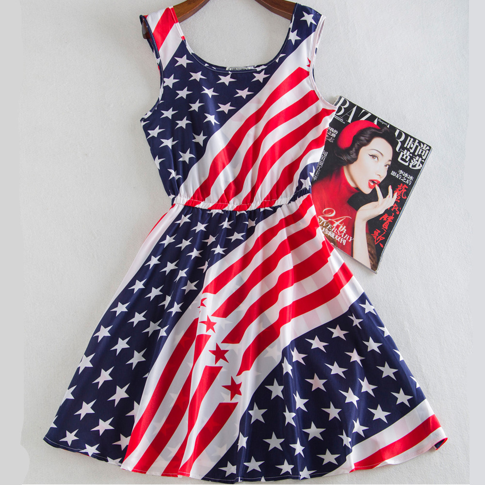 Wholesale- Ladies Dress Print Casual Vintage Female Vestidos European Style Fashion Office Women Clothing Cheap Bohemian Beach Summer Dress