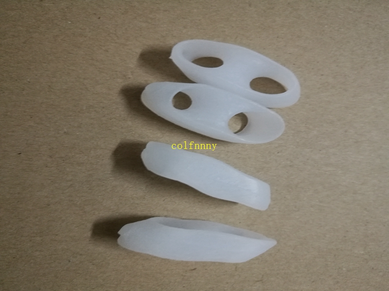 100pairs/lot Fast Shipping silicone little toe varus overlapping separation 2 ring orthotics foot care set