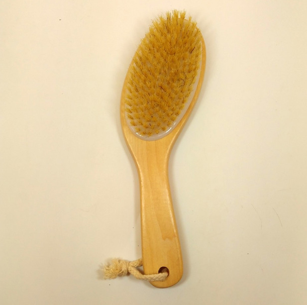 Natural Bristle Dry Skin Exfoliation Brush Full Body Detox Fight Cellulite Tool