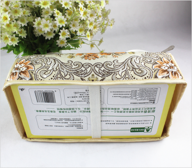 Wholesale- 24*12*10 Cm European Creative Tissue Boxes Gold Embroidered Towel Sets Car Tissue Box Pumping Tray Towel Sets Tissue Case