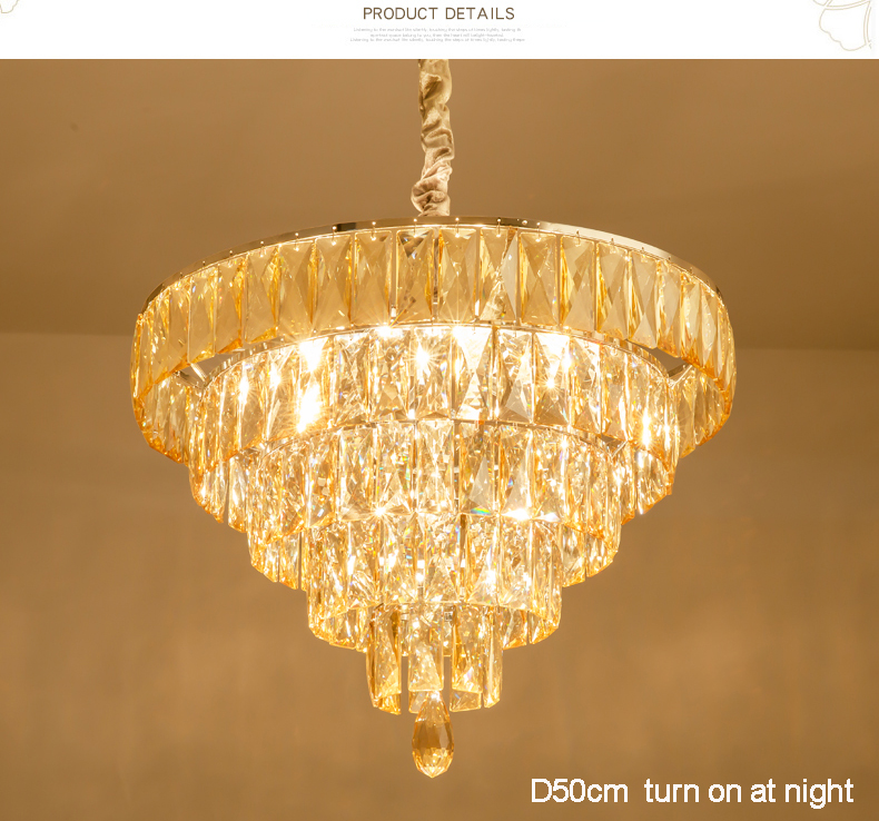 K9 Crystal Chandelier Modern American Crystal Chandeliers Lights Fixture Home Indoor Lighting Bed Dining Room Hotel Hanging Pendant Lamps
