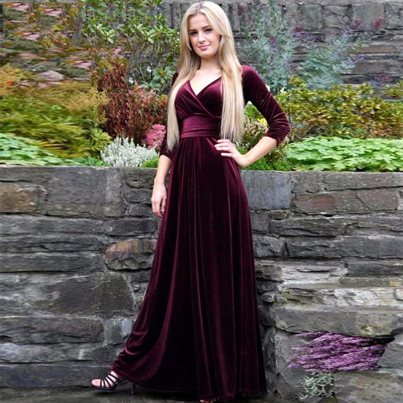 Elegant V-Neck A-Line Burgundy Velour Evening Dress Simple Evening Dresses Robe De Soiree Charming Pleat Prom Party Dress, Red
Elegant V-Neck A-Line Burgundy Velour Evening Dress Simple Evening Dresses Robe De Soiree Charming Pleat Prom Party Dress, Red