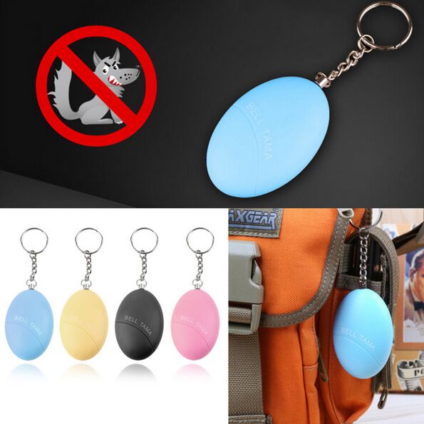 Self Defense Alarm Egg Shape Girl Women Anti-Attack Anti-Rape Security Protect Alert Personal Safety Scream Loud Keychain Alarm