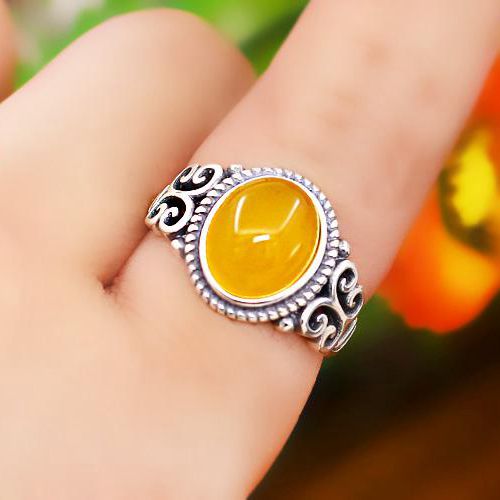 Sterling Silver 925 Oval Cabochon 10x12mm Art Nouveau Semi Mount Engagement Ring Antique Retro Fine Silver Jewelry