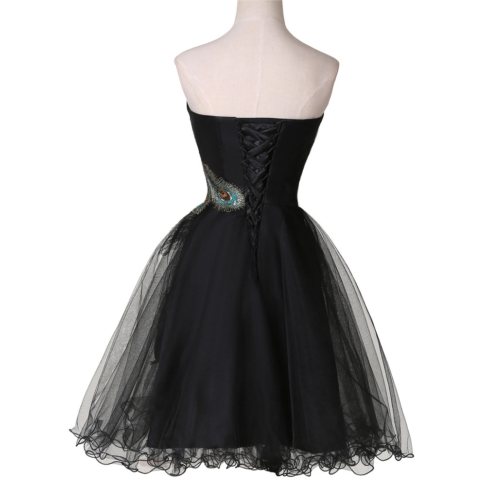 new off the shoulder organza short prom homecoming dress lace appliques graduation gown cocktail party gown qc367