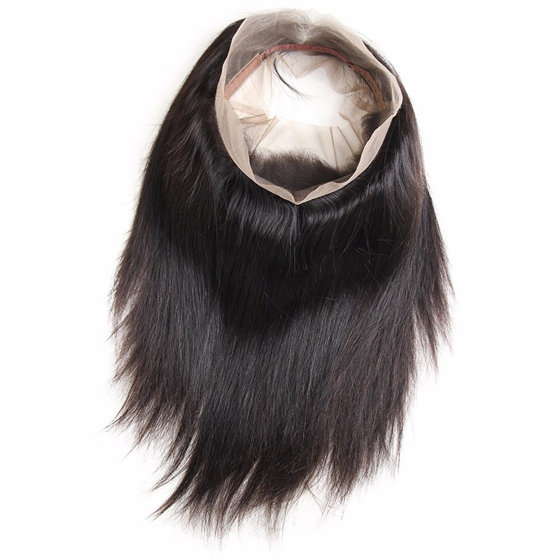 Pre Plucked Brazilian Straight Human Hair Weaves With 360 Lace Band Frontal Virgin Human Hair With Bady Hair 4pcs/lot