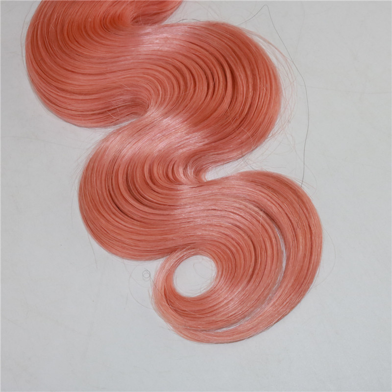 100% Real 3 Bundles Hair Weft #1b/Pink Omber Human Hair Extensions Body Wave Virgin Remy Hair Weaving 8A Quality Weave Extensions