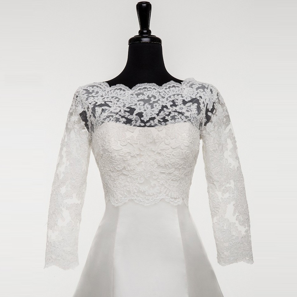 Best Seller Wedding Jacket with Sleeves 2019 Boat Neck Appliqued Lace Bridal Jacket Bolero 3/4 Sleeves Buttons Back Custom Made, Champagne
Best Seller Wedding Jacket with Sleeves 2019 Boat Neck Appliqued Lace Bridal Jacket Bolero 3/4 Sleeves Buttons Back Custom Made, Champagne