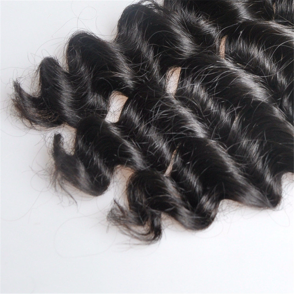 Brazilian Loose Deep Curly Unprocessed Human Virgin Hair Weaves Remy Human Hair Extensions Dyeable 4bundles/lot