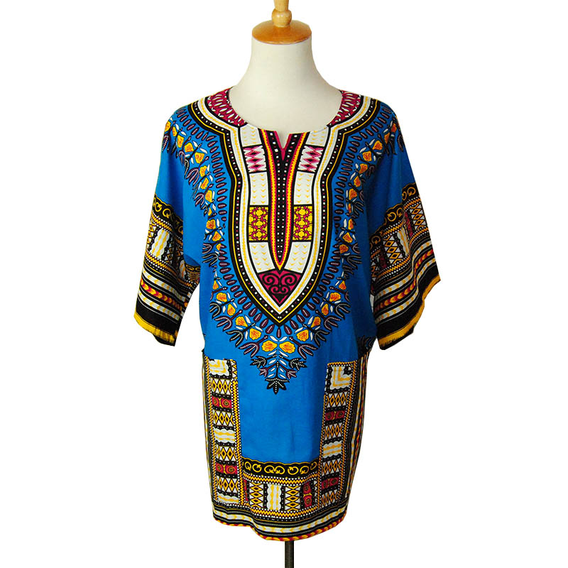 Wholesale- Boho Women Autumn Tunic Dress Hippie Punk Traditional Dashiki Top Shirt Dresses for African Clothing Plus Size 10744