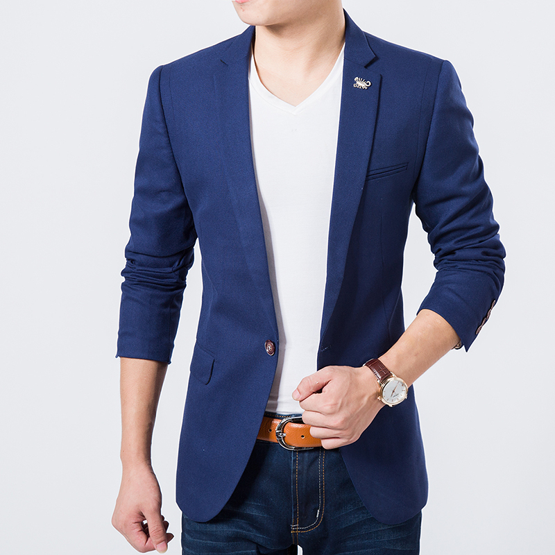 Wholesale- Hot!! Stylish men's blazer suit 2016 Men's Casual Slim fit Blazer jacket Coat Suits For Men Wine Red Plus Size M-6XL