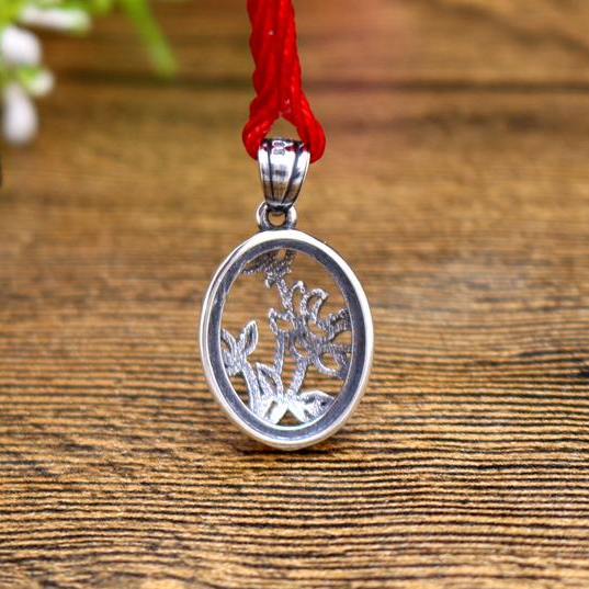 12X16mm Oval Cabochon Semi Mount 925 Sterling Silver Women Pendant Fine Silver Jewelry Setting