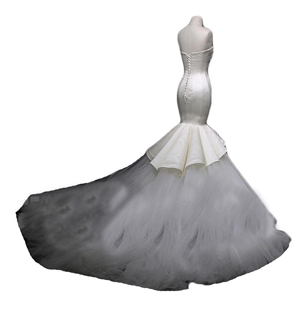 New Elegant Satin 2017 Lace Mermaid Wedding Dresses with Appliques Beaded Off the Shoulder Plus Size Bridal Gowns QC507