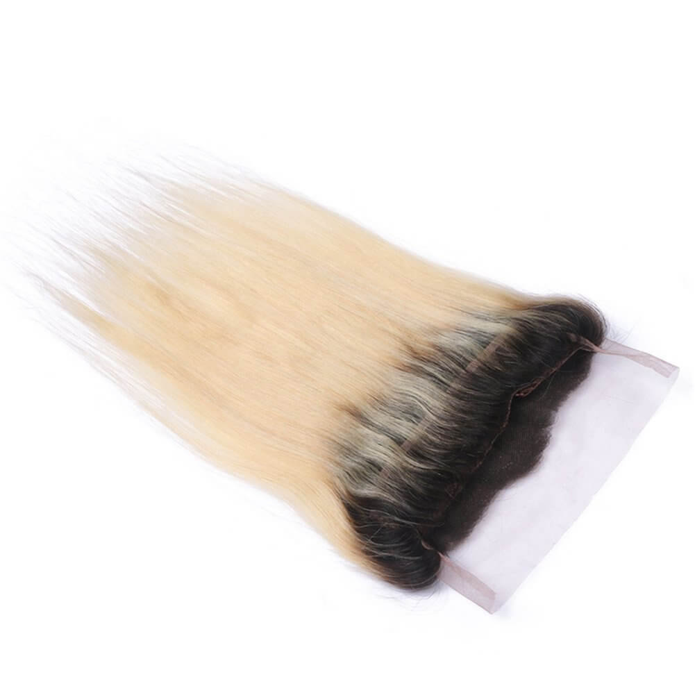 High Quality Wholesale Price Brazilian Hair 1B/613 Lace Frontal 13x4 Straight Brazilian Blond Ombre Hair Lace Closure