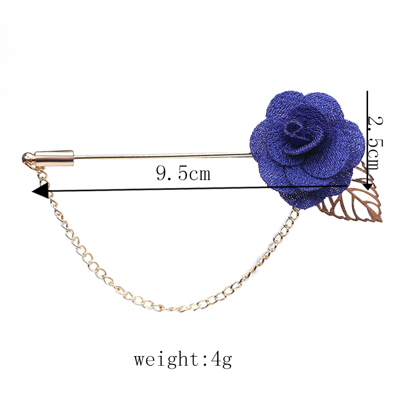Wholesale- Trendy Handmade Flower Brooch Lapel Pins for Women Men Suit Boutonniere Button Stick Brooches Wedding Party Jewelry 3651