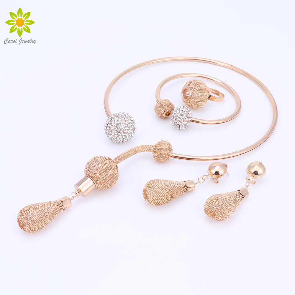 Gold Color Jewelry Sets For Women African Pendant Necklace Earrings Bracelet Ring Party Dress Accessories
Gold Color Jewelry Sets For Women African Pendant Necklace Earrings Bracelet Ring Party Dress Accessories