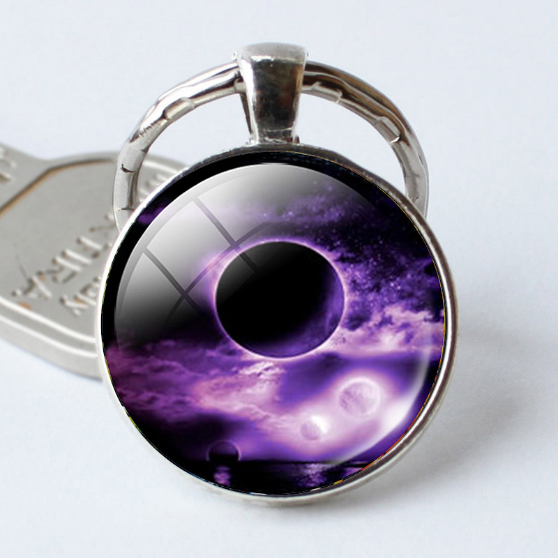 High quality Earth full moon gem creative glass key chain pendant KR394 Keychains mix order 20 pieces a lot