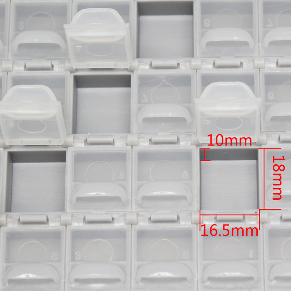 Wholesale- AideTek 2 Empty BOX-ALL-72 Enclosures Boxes 4 SMD SMT Resistor Capacitor Organizer 0603