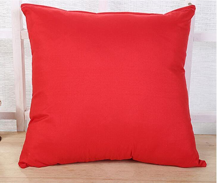 45 * 45cm Home Sofa Throw Pillowcase Pure Color Polyester White Pillow Cover Cushion Cover Decor ...