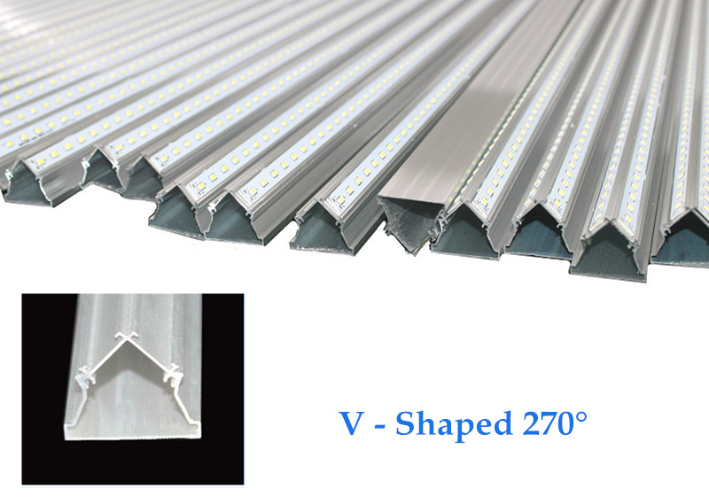 T8 8ft 72 Watt Integrated Tube Light V Shape LED Tube T8 4ft 5ft 6ft 8 ft Cooler Door Freezer LED Lighting