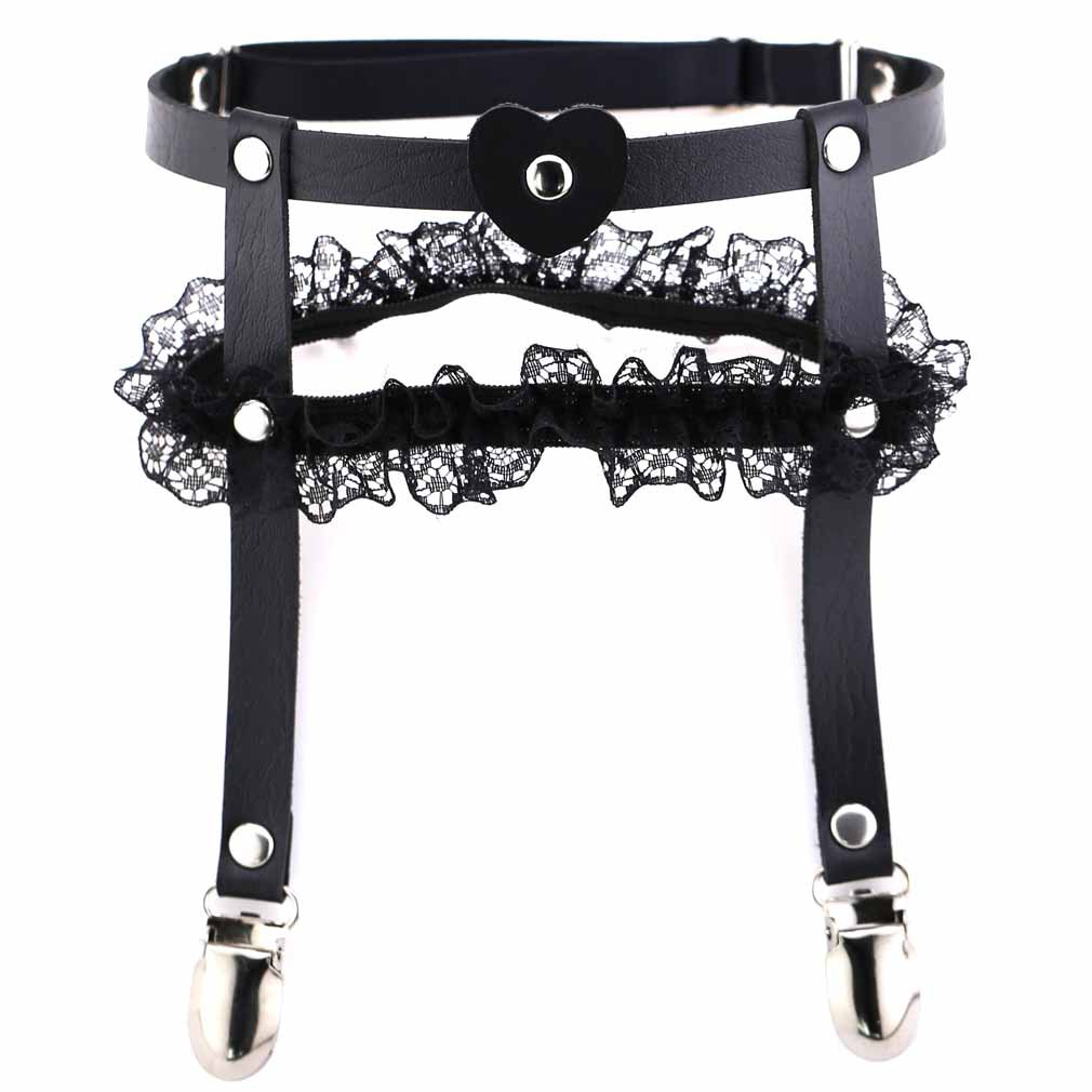Hot New Wedding Lace Heart Leather Garter Women's Plus Size Handmade Rivets Lace Heart Leather Garter HJ097
Hot New Wedding Lace Heart Leather Garter Women's Plus Size Handmade Rivets Lace Heart Leather Garter HJ097