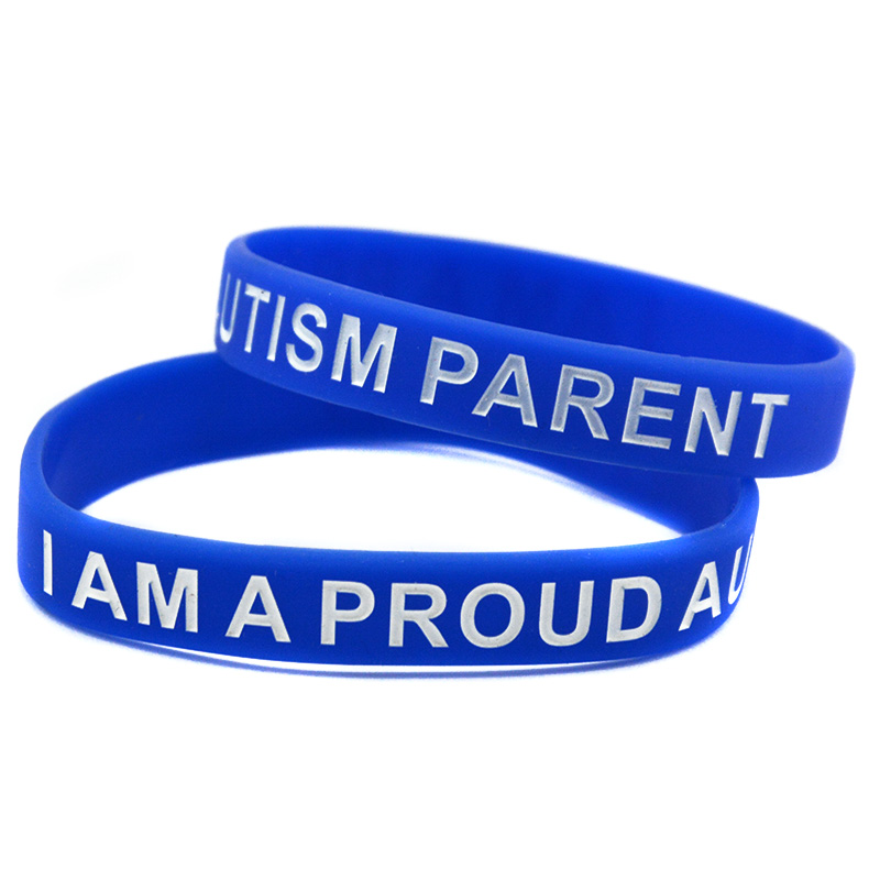 1PC I Am A Proud Autism Parent Silicone Wristband Wear This Jewelry To Support The One You Love
