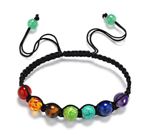 7 Chakra Healing Balance Beads Bracelet Yoga Life Energy Bracelet Lovers Casual Jewelry