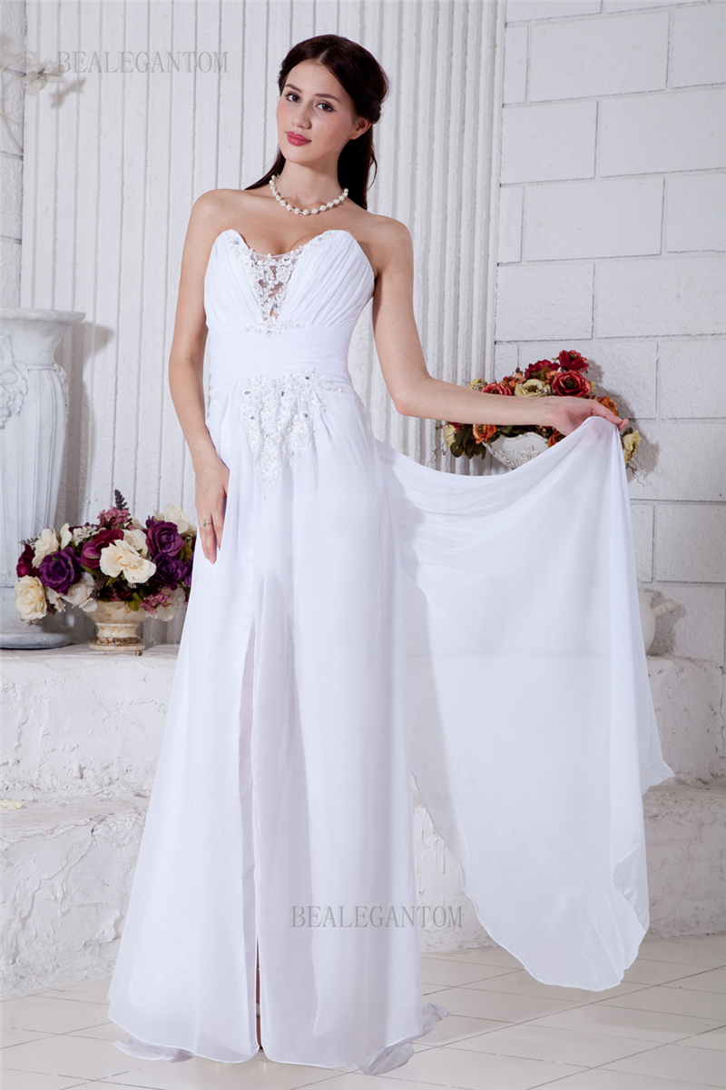 new elegant real photo chiffon wedding dresses sweetheart aline plus size wedding party bridal gowns bm35