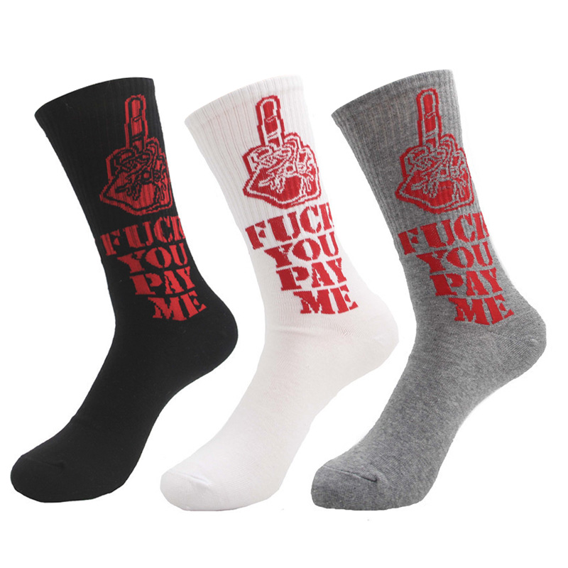 2017 Trendy Harajuku Women Men Red letter Socks Funny Male Female Red Middle Finger Cartoon Cotton In the tube socks, White
2017 Trendy Harajuku Women Men Red letter Socks Funny Male Female Red Middle Finger Cartoon Cotton In the tube socks, White