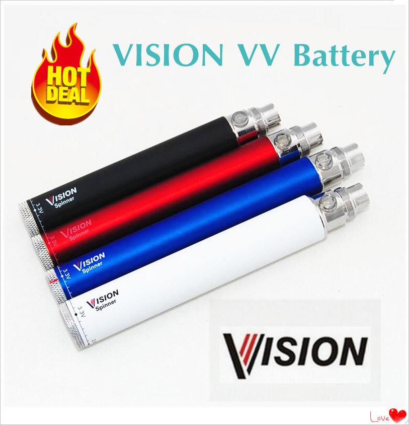 510 Vape Pen Vision Spinner Batteries + USB Charger 650 900 1100 1300 mah Electronic Cigarettes cigar Ego Twist 3.3V-4.8V Variable Voltage E cigs
510 Vape Pen Vision Spinner Batteries + USB Charger 650 900 1100 1300 mah Electronic Cigarettes cigar Ego Twist 3.3V-4.8V Variable Voltage E cigs
