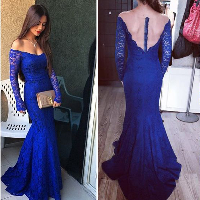 Royal Blue Mermaid Prom Dresses V Neck Off Shoulder Illusion Long Sleeves Lace Satin Formal Evening Gowns Sexy Backless Women Party Dresses, Purple
Royal Blue Mermaid Prom Dresses V Neck Off Shoulder Illusion Long Sleeves Lace Satin Formal Evening Gowns Sexy Backless Women Party Dresses, Purple