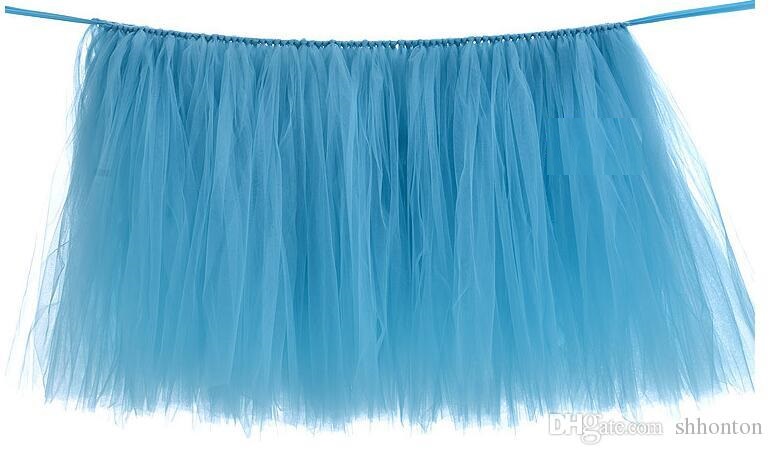 Tutu Table Decoration for Weddings Invitation Birthdays Baby Bridal Showers Parties Tulle Table Skirt free shipping WQ19