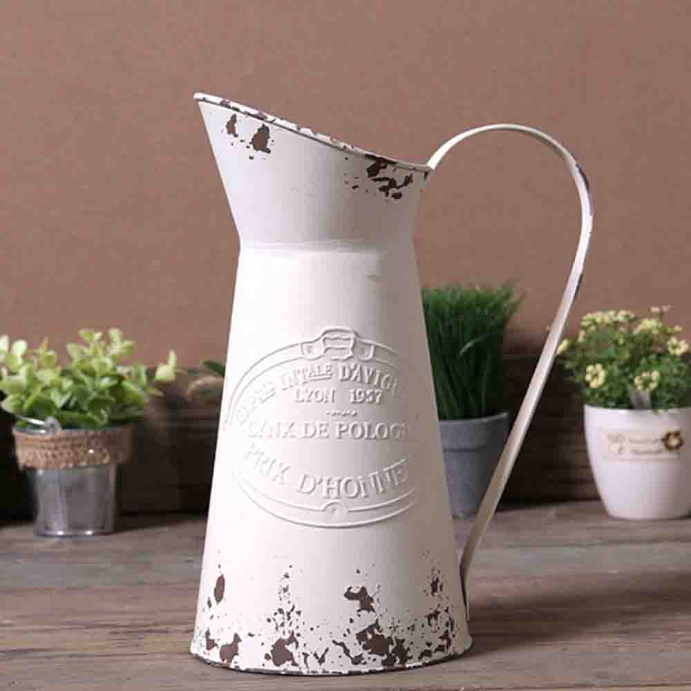 Elegant French Style Country Primitive Pitcher Flower Vase Watering Can Planters for Wedding Home Bar Decoration~White, White shabby
Elegant French Style Country Primitive Pitcher Flower Vase Watering Can Planters for Wedding Home Bar Decoration~White, White shabby