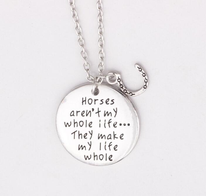 wholesale 12pcs/ New fashion Horses aren't my whole life...They make my life whole "Horses Necklace Horses Lover Charm Pendant Necklace, Silver
wholesale 12pcs/ New fashion Horses aren't my whole life...They make my life whole "Horses Necklace Horses Lover Charm Pendant Necklace, Silver