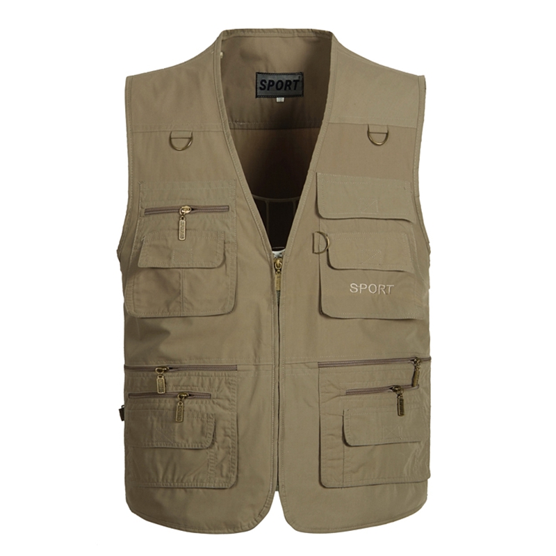 Wholesale- Summer spring 15 quinquagenarian vest male multi-pocket vest plus size loose male vest
Wholesale- Summer spring 15 quinquagenarian vest male multi-pocket vest plus size loose male vest