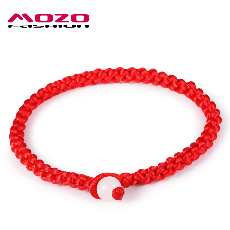 Wholesale-New Arrival Fashion Unisex Jewelry Simple Style Classic Lucky Red String Braided Rope Men Women Hand Strap Charm Bracelet MHS001