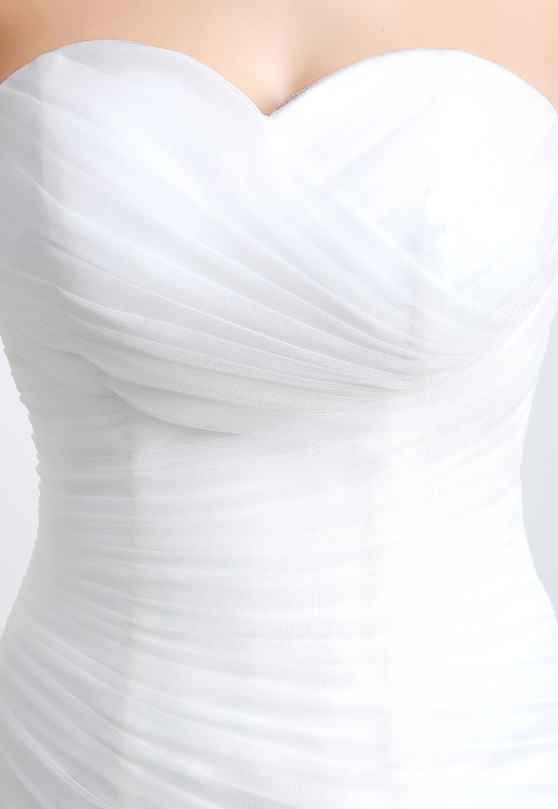 2018 New Elegant White Mermaid Wedding Dresses Tulle Sweetheart Wedding Party Bridal Gowns Stock 6-16 QC329