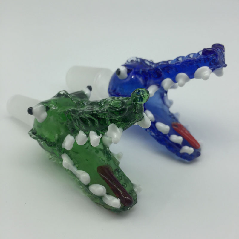 14mm 18mm Male Joint Glass Bowls With Crocodile Head Blue Green Glass Bowl For Oil Rigs Glass Bongs Water Pipes
14mm 18mm Male Joint Glass Bowls With Crocodile Head Blue Green Glass Bowl For Oil Rigs Glass Bongs Water Pipes