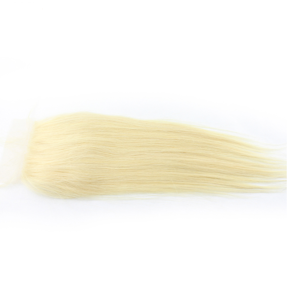 613 Blonde Straight Body Wave 5x5 Lace Closures Human Hair Pre Plucked Natural Hairline Bleached Knots