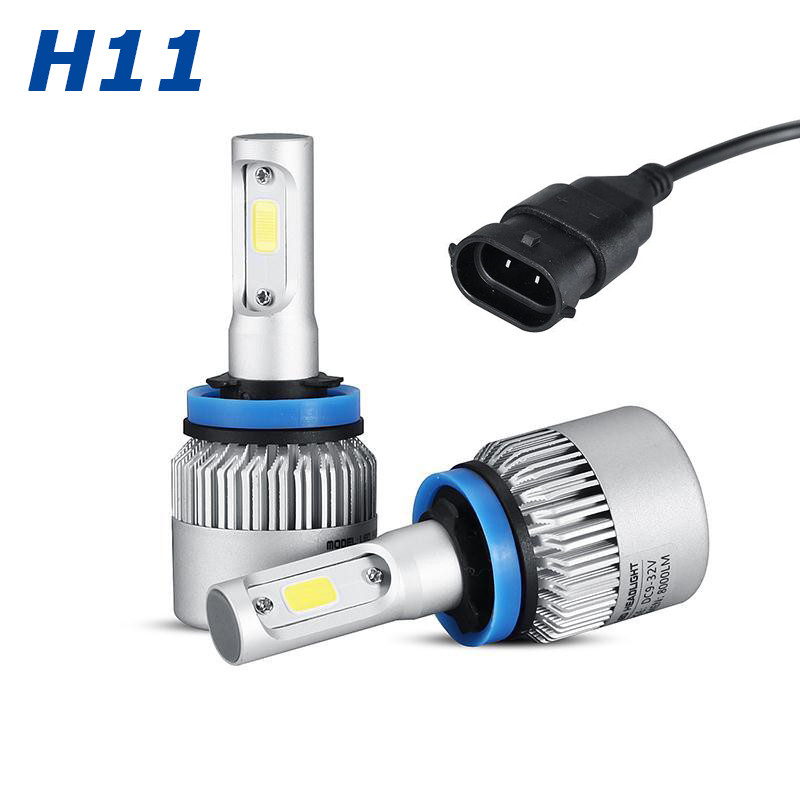 High Lumen S2 8000LM Car LED Headlights H4 H7 H1 H3 9006 Auto Lamp 72W High Beam Bulb H8 H11 Light 2Pcs/lot